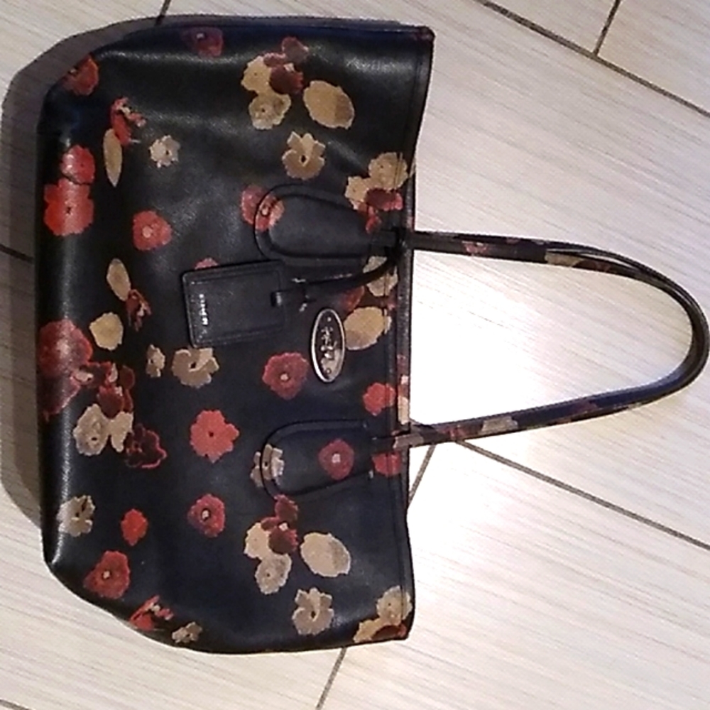 Coach Taxi Zip Top Floral Tote